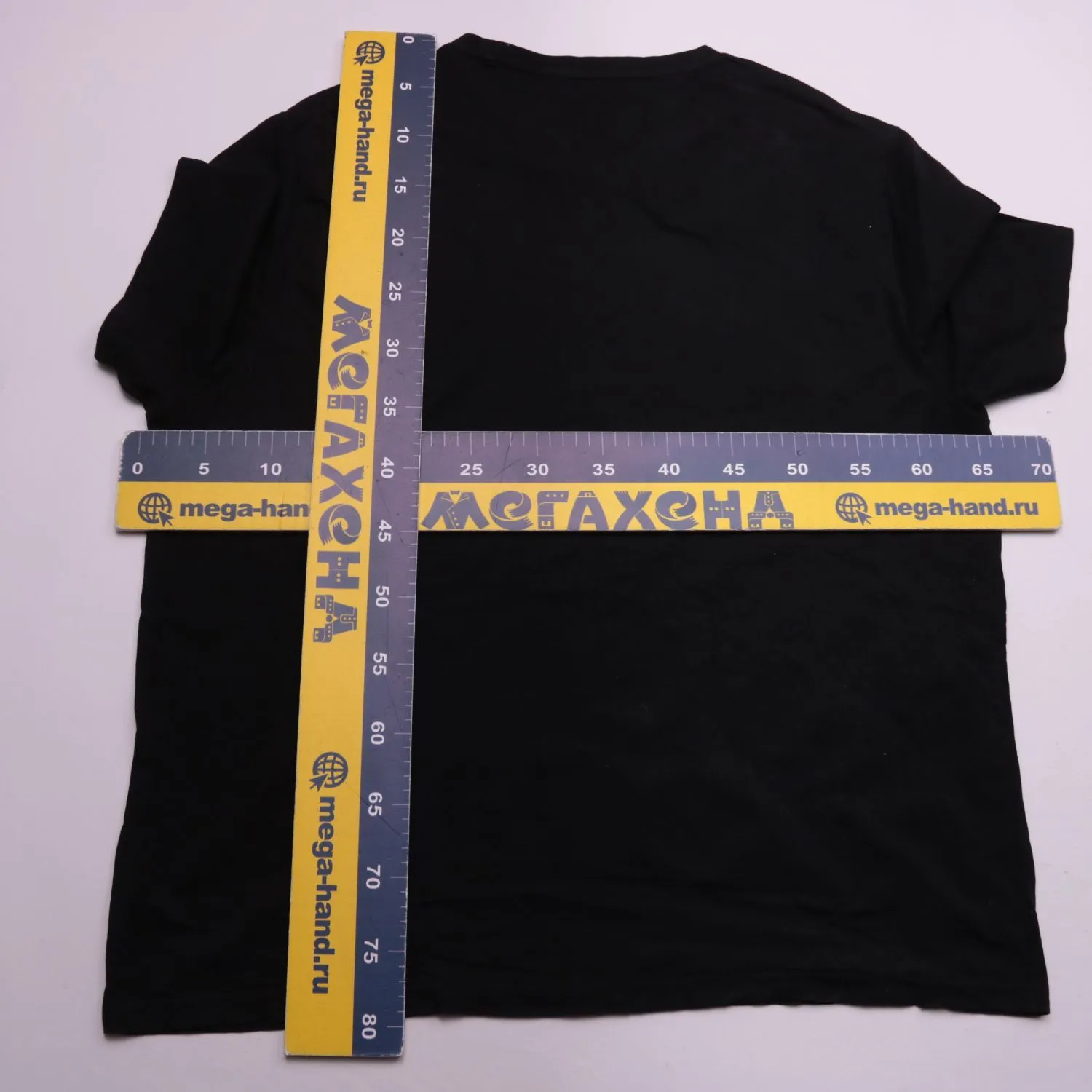 Чёрная футболка George прямого кроя, размер 60 (3XL)